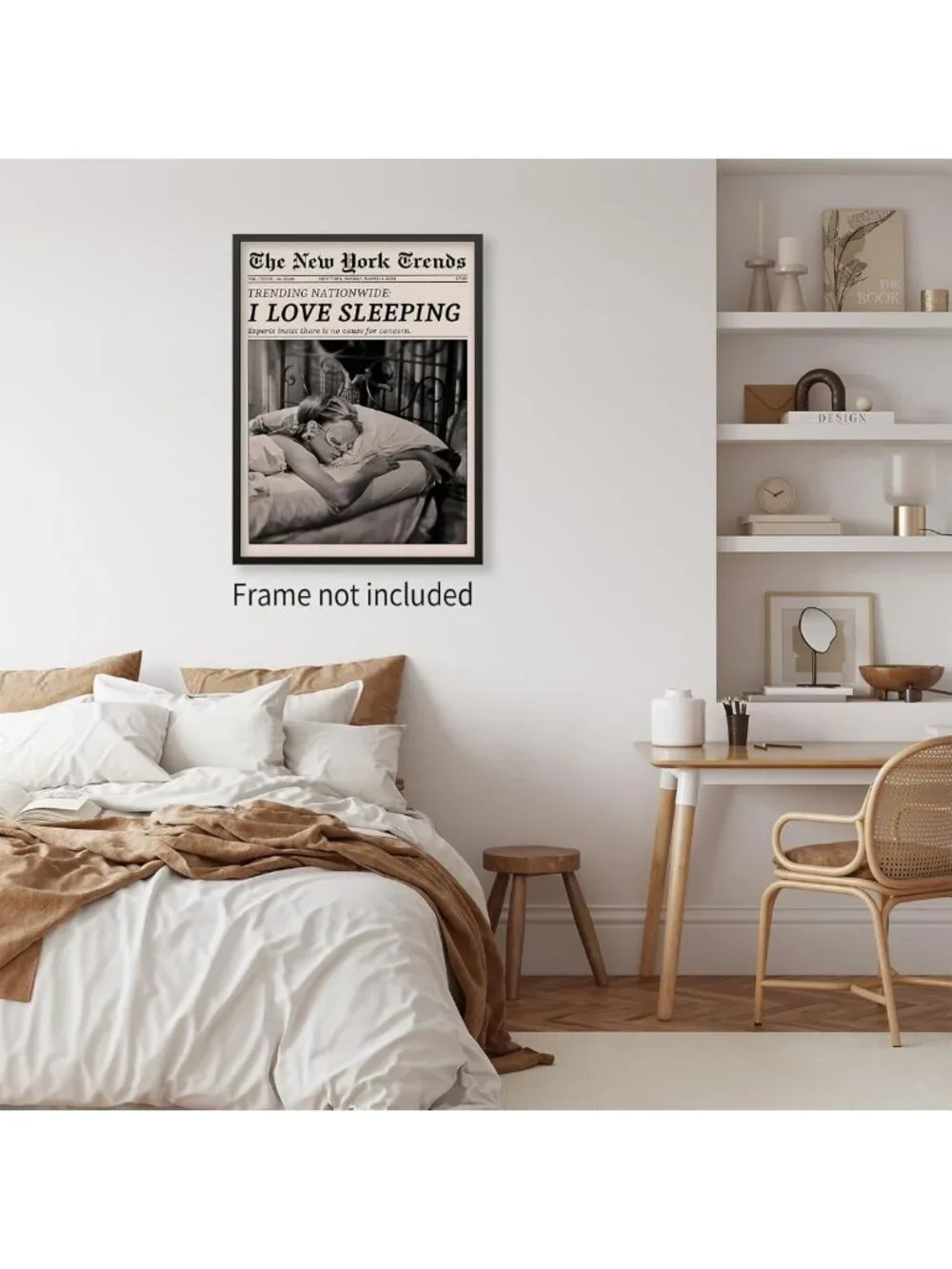 Retro Black & White Feminist Wall Art - Vintage Canvas Poster for Girly Dorm